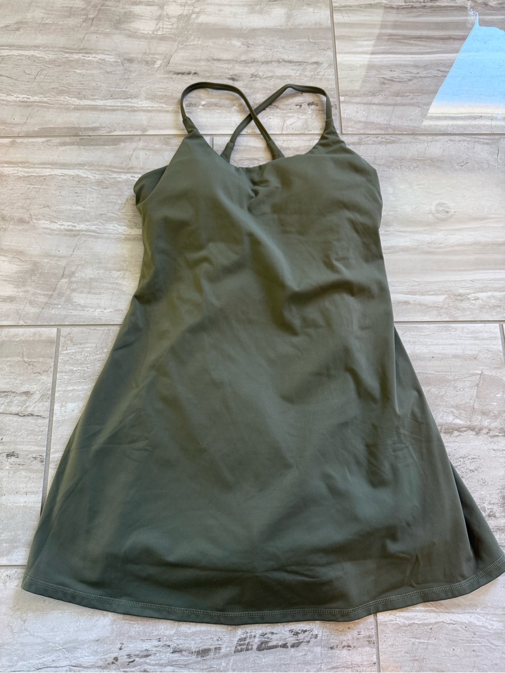 Halara Women’s Olive Green Spaghetti Strap Dress